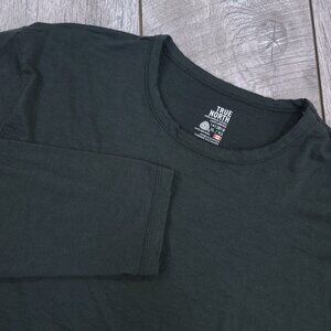 True North Mens Baselayer Shirt Size XL Green Merino Wool Long Sleeve Top